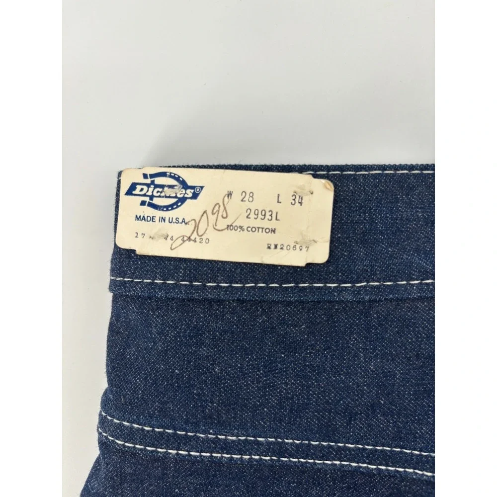 Dickies Straight Leg Carpenter Jeans Mens Blue Denim Relaxed Fit USA 2993L 28x34
